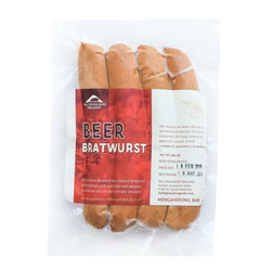 Sausages Beer Bratwurst Bali Highlands Organic 250gr